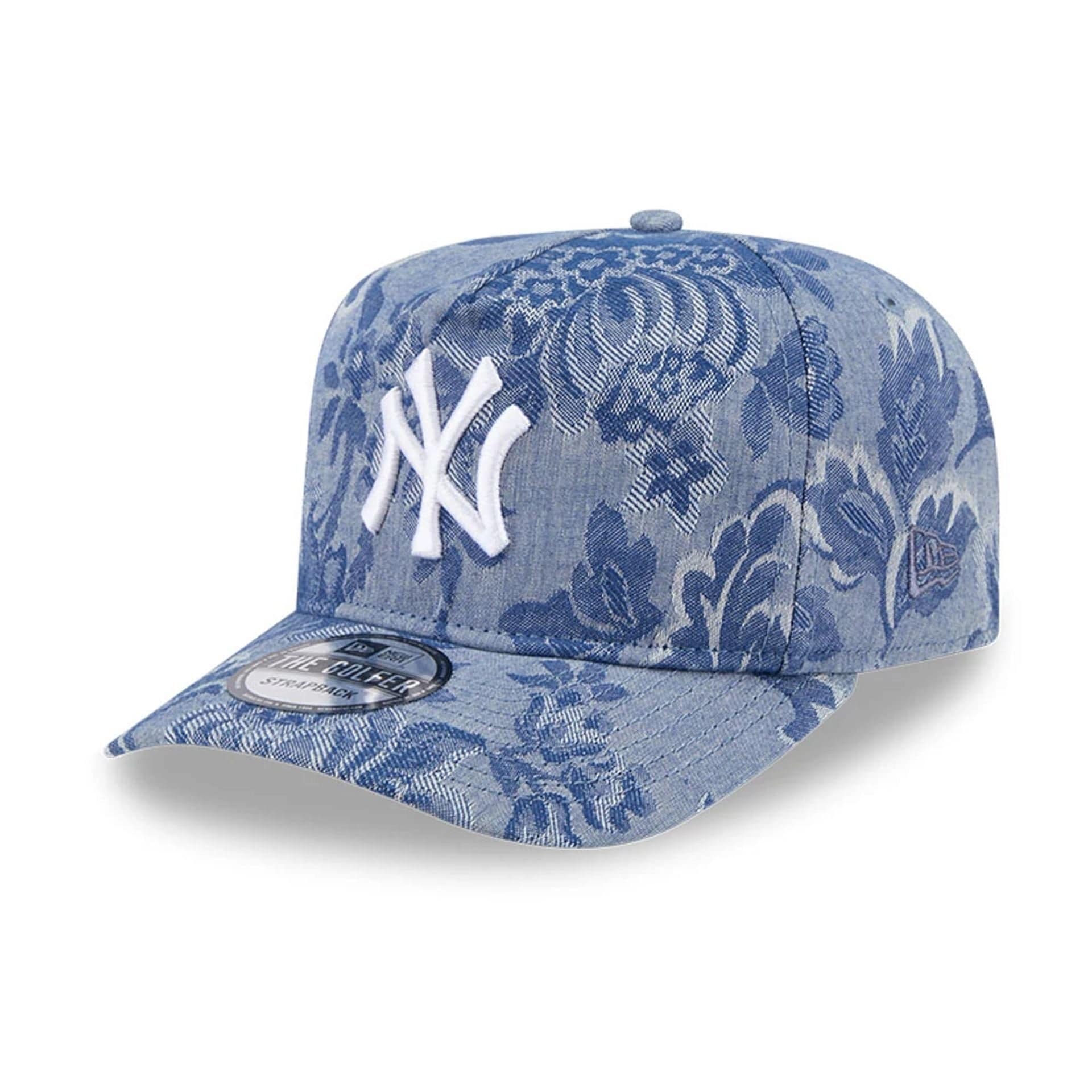 New York Yankees MLB Denim Jacquard Blue Golfer Adjustable Cap、mySite、vikingsvslions