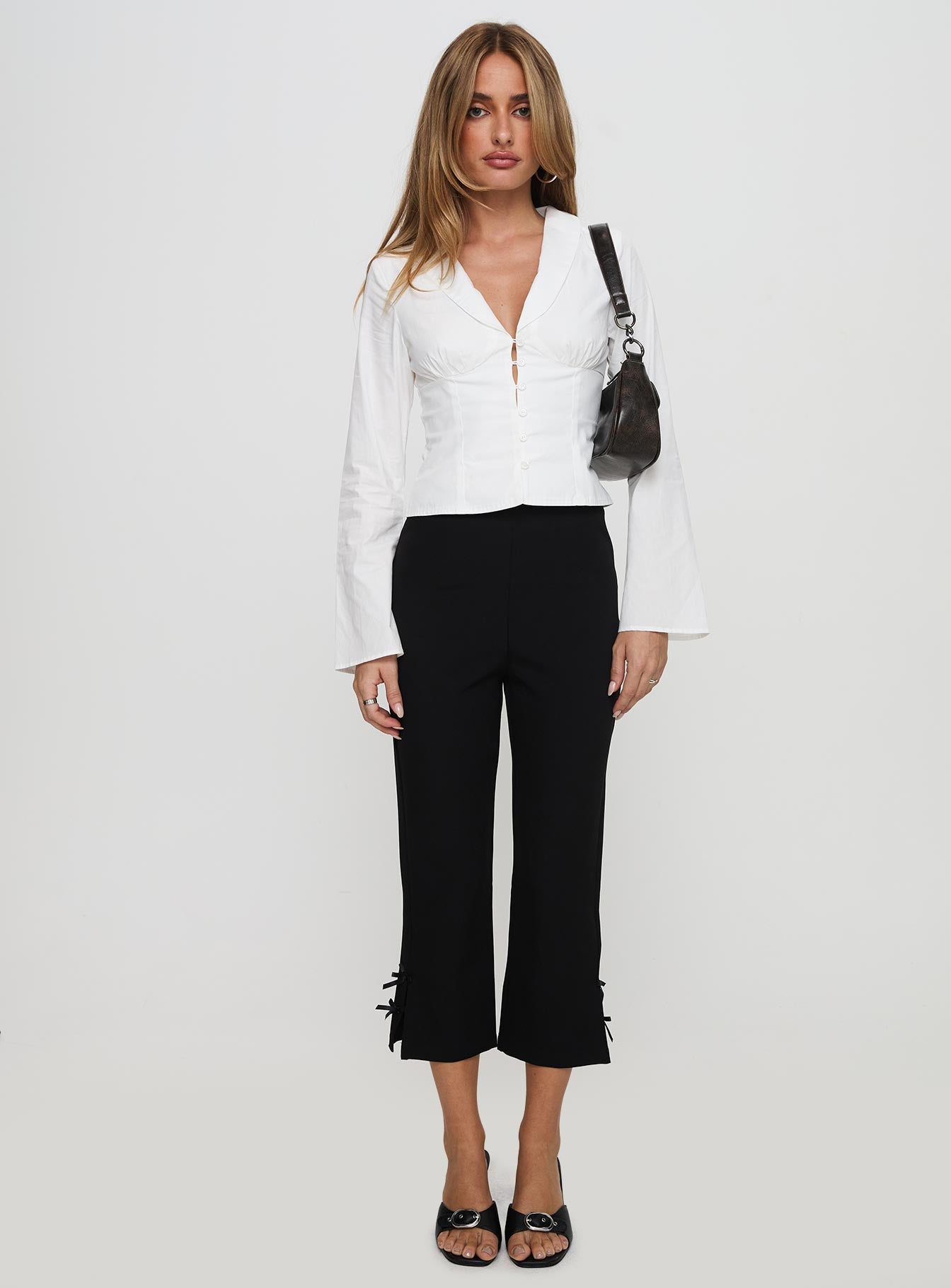 Work Of Art Long Sleeve Top White、mySite、solidvoid