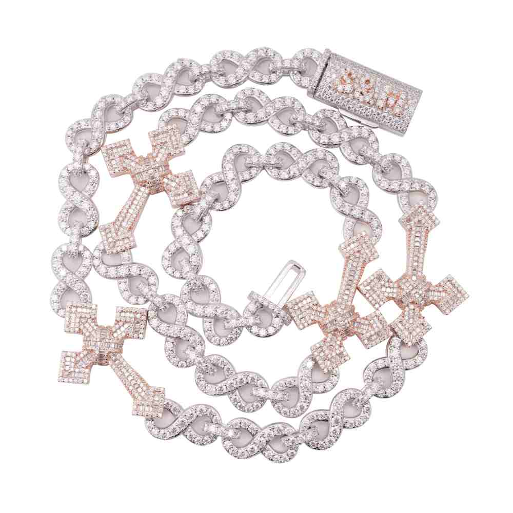 CUSTOM CLASP 15MM Infinity Link Cross Chain、mySite、hinf8tx79