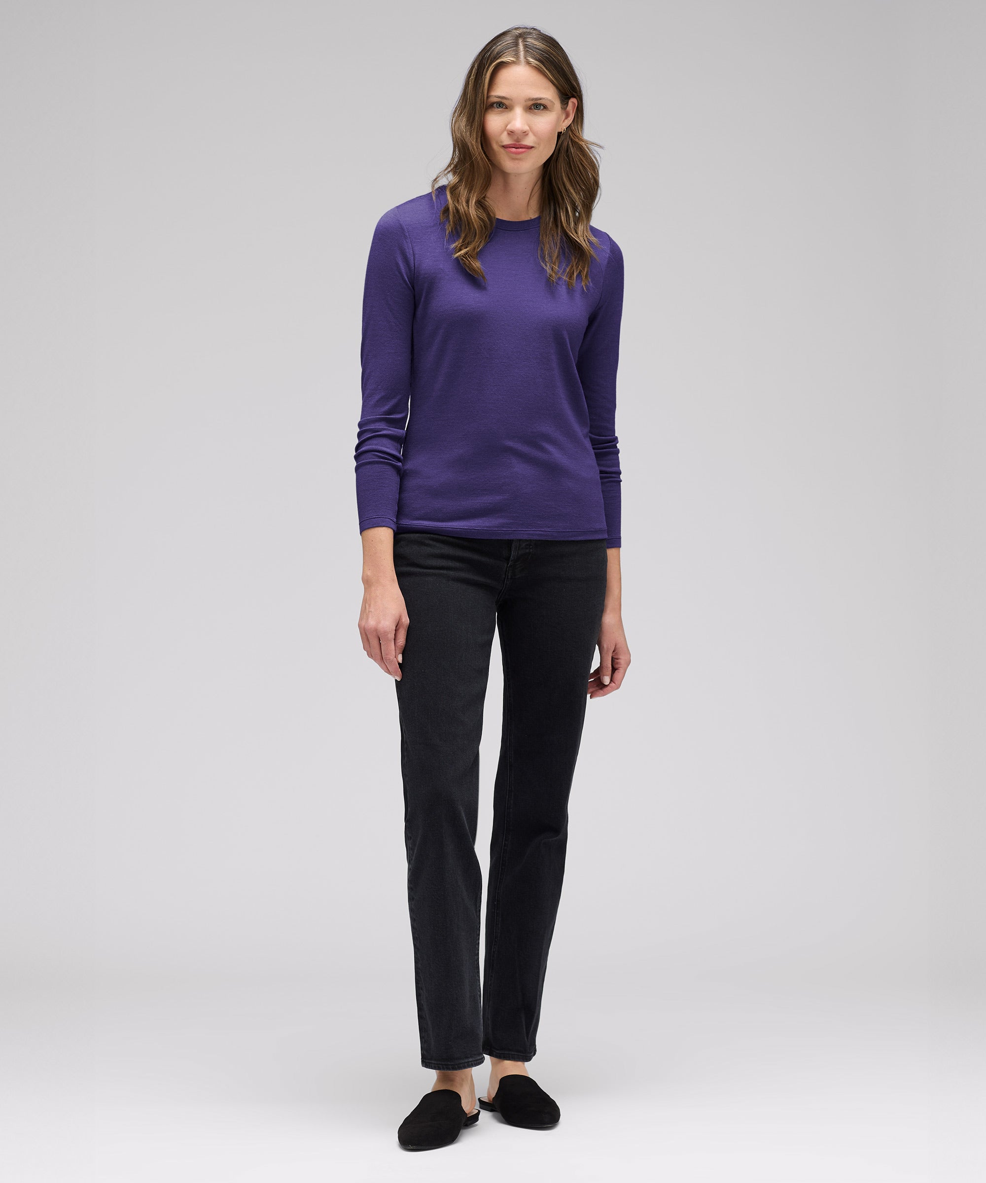 Women's Long Sleeve Merino Crew、mySite、noshort