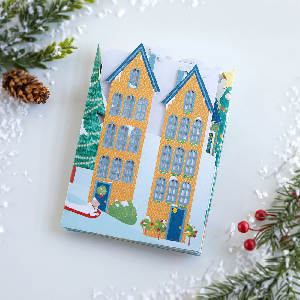 Merry Christmas Village Loooooong Card™ (Expands to 2 feet)、mySite、solidvoid