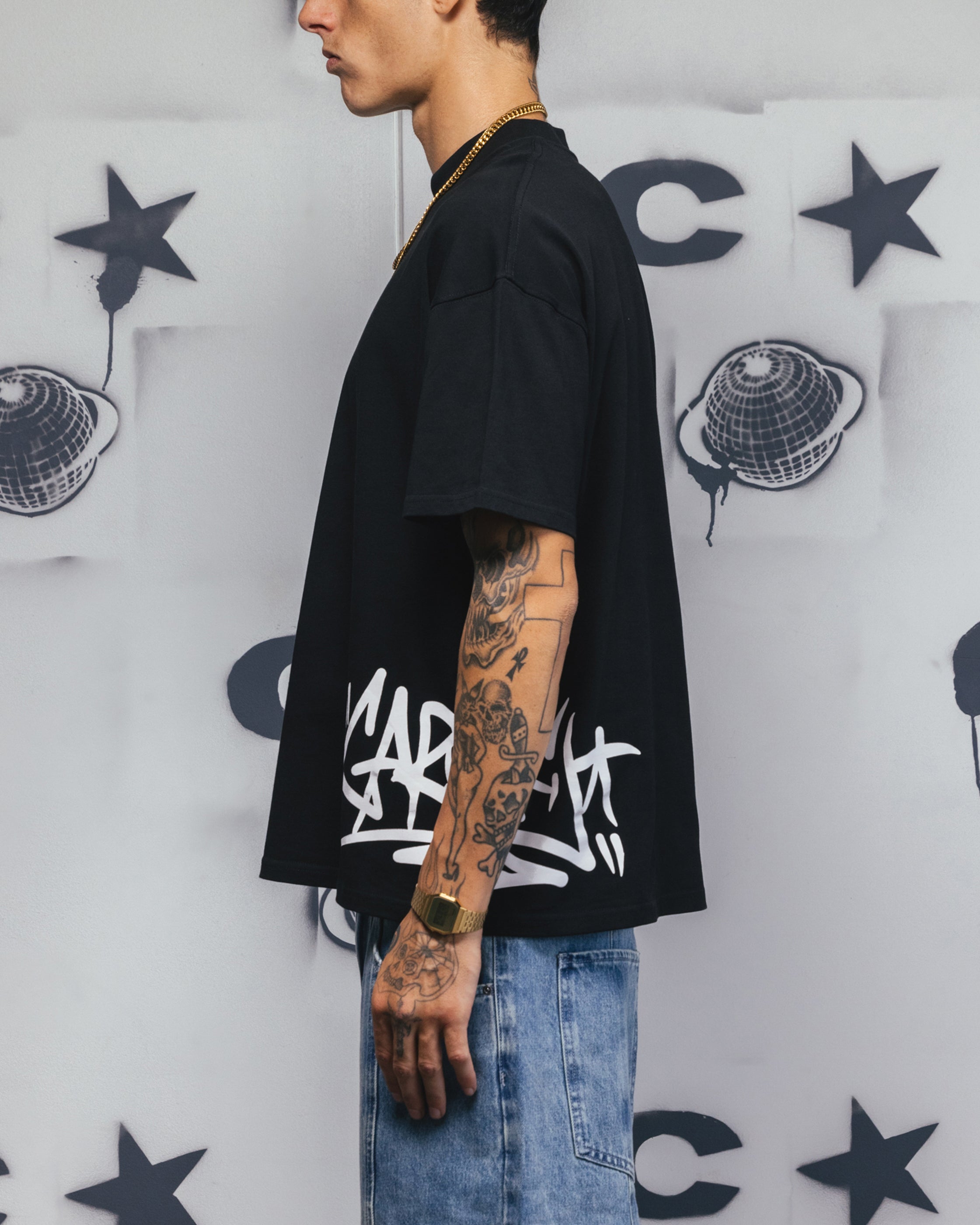 Carre Tagline T-Shirt Black、mySite、zt4zffjzw