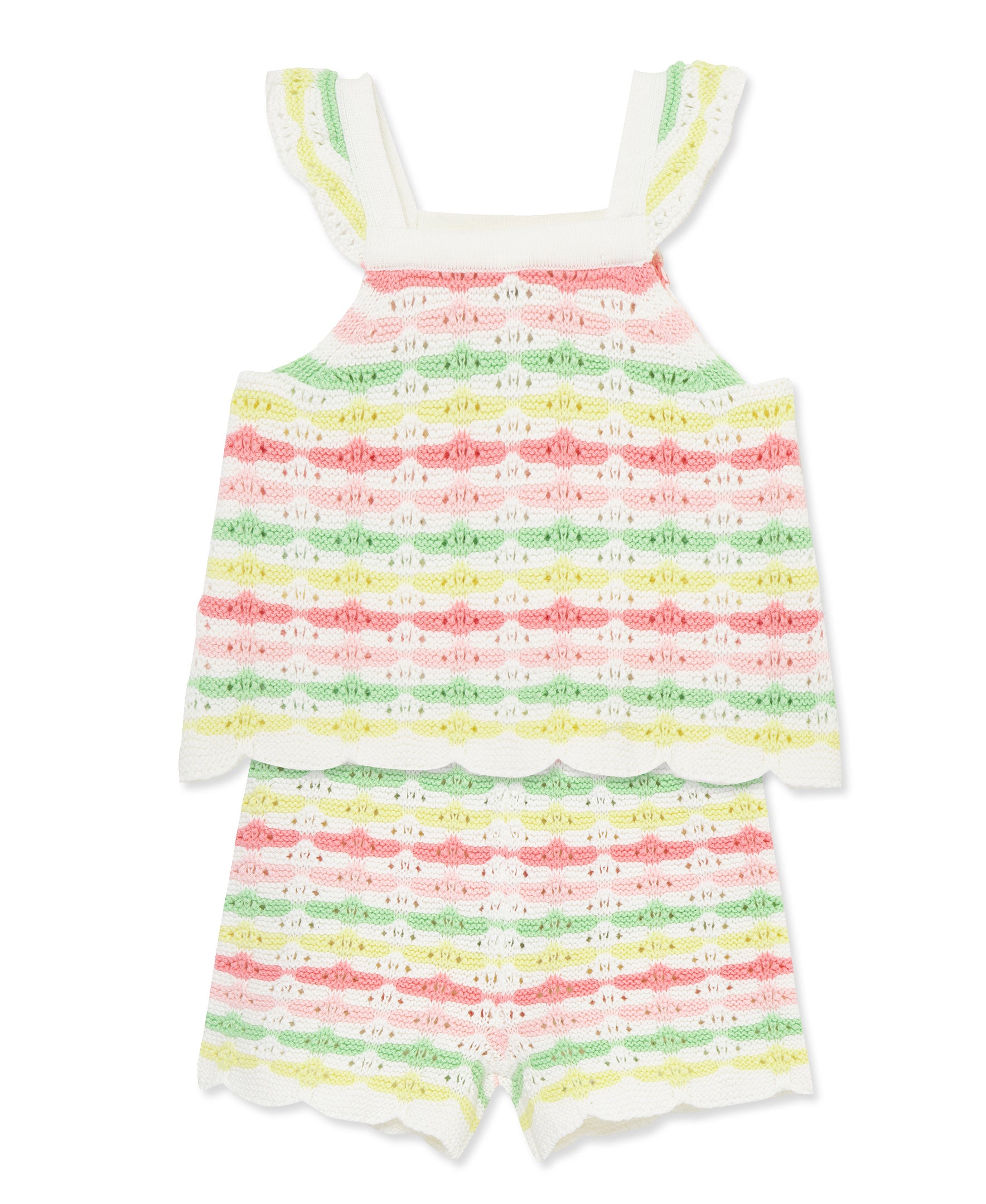 Rainbow Pointelle Knit Short Set (12M-24M)、mySite、layawaytickets