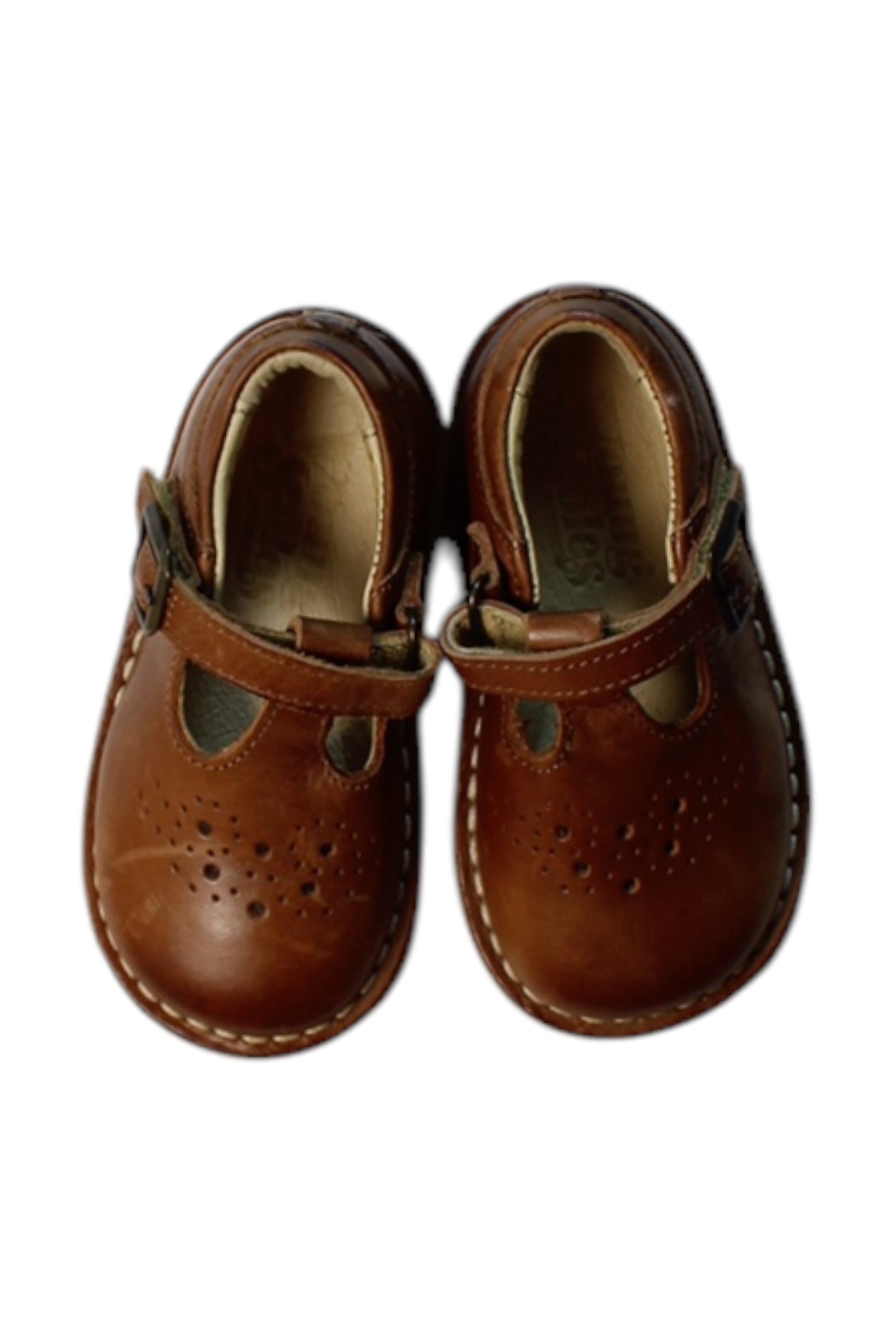 Young Soles Buckle Leather Shoes EU22、mySite、g9winljtr