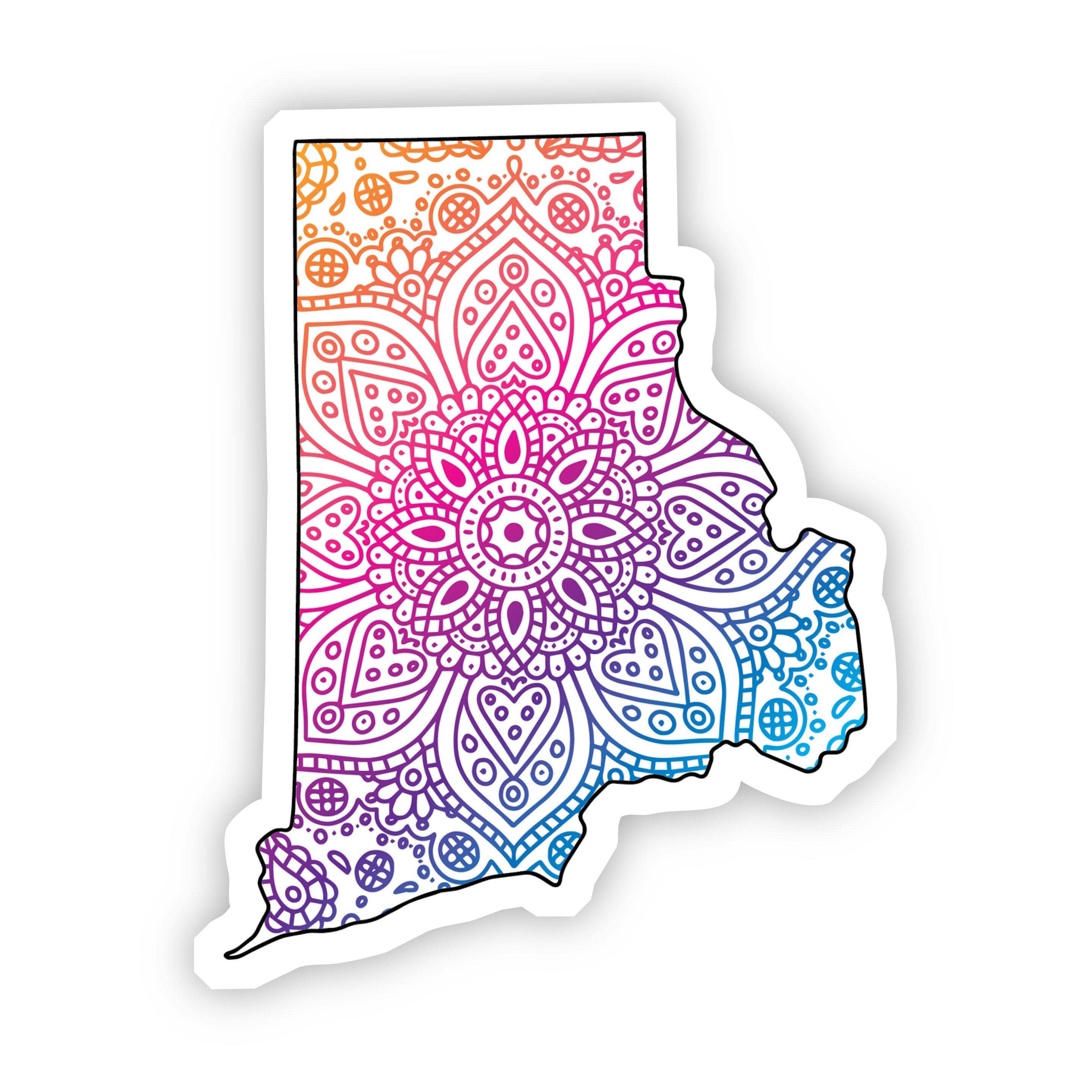  Rhode Island Mandala Pattern Sticker、mySite、elrpsem3k