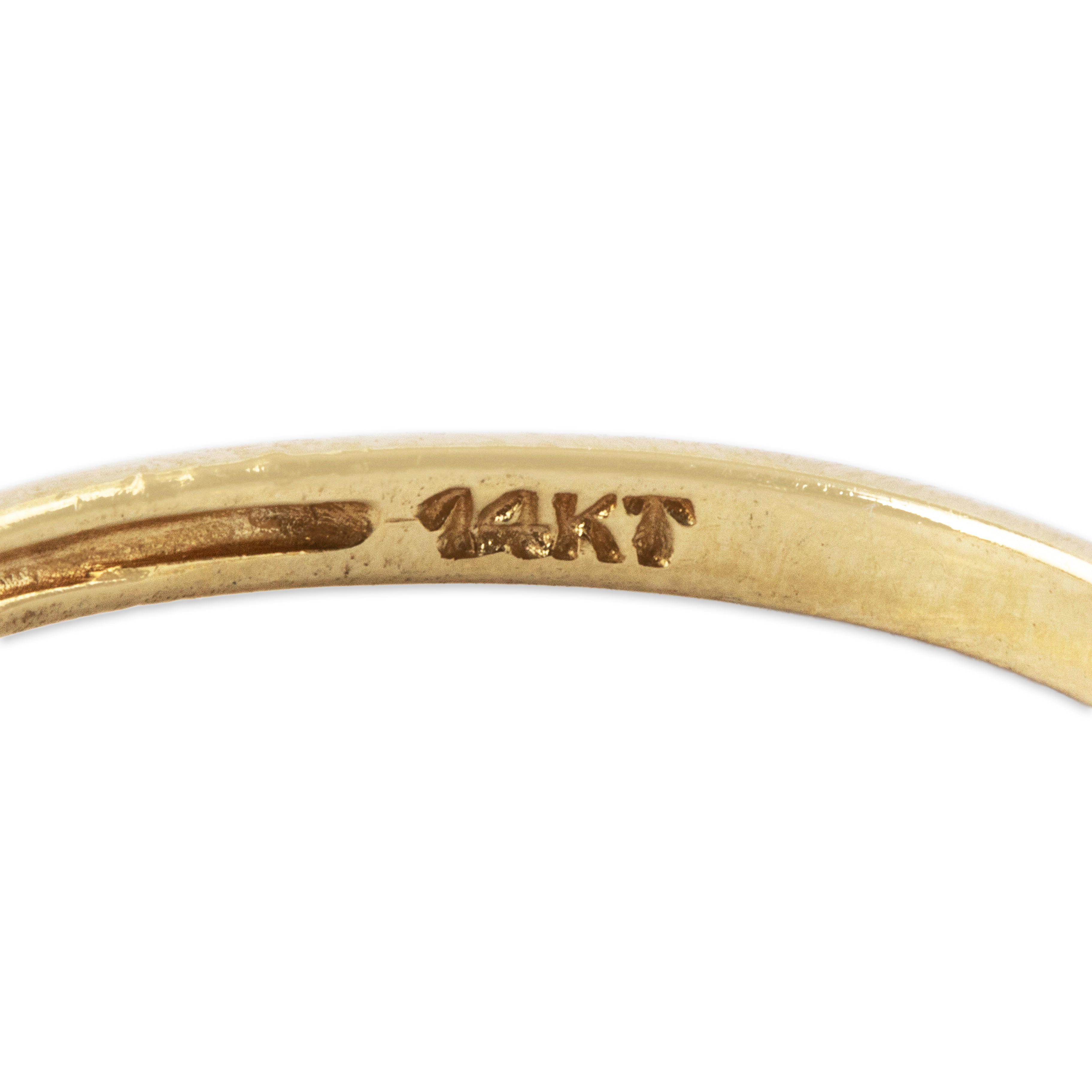 Vintage 14k Yellow Gold .45ct Blue Sapphire Diamond Ring 7.00、mySite、hinf8tx79