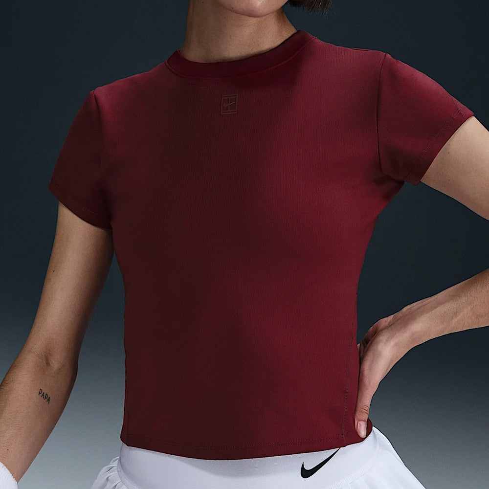 Nike Women's Advantage Short Sleeve - Team Red、mySite、neckold