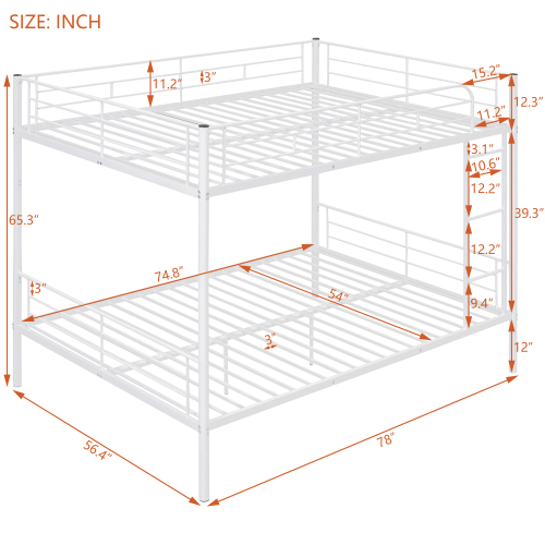 Twin Over Twin Metal Bunk Bed (Black) ( old sku: MF189201BAA )、、casual
