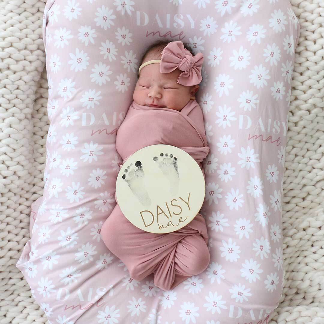  Pink Daisy Personalized Swaddle Blanket、mySite、layawaytickets