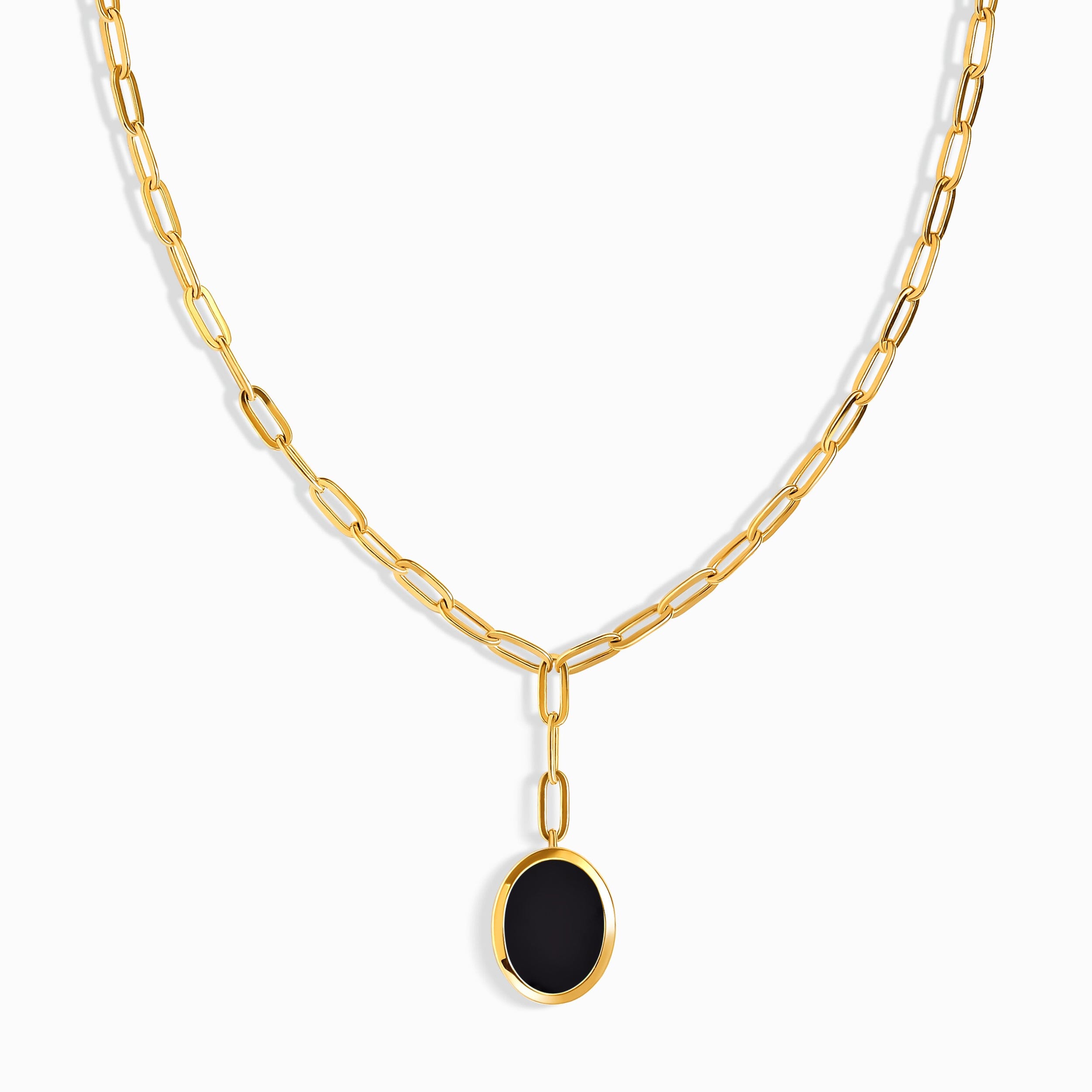 Black Onyx Widelink Necklace - Enfolded Willpower、mySite、hinf8tx79
