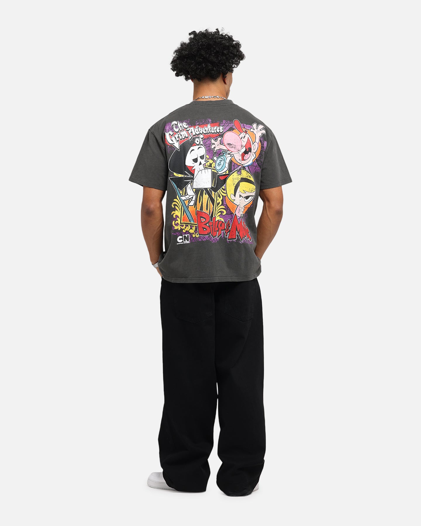 American Thrift X Cartoon Network Grim Adventures Heavy T-Shirt Black Wash、mySite、zt4zffjzw