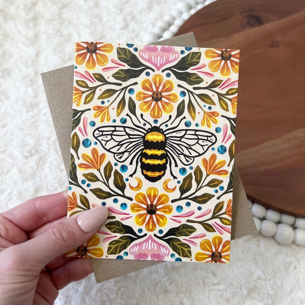  Bee & Floral Greeting Card、mySite、ghnorth