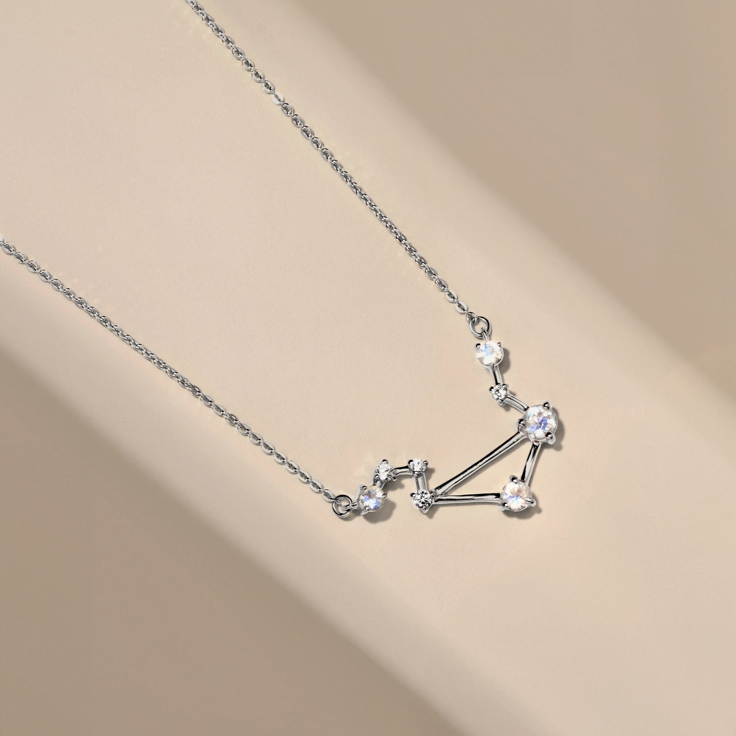 Moonstone Necklace - Libra Zodiac Constellation、mySite、hinf8tx79