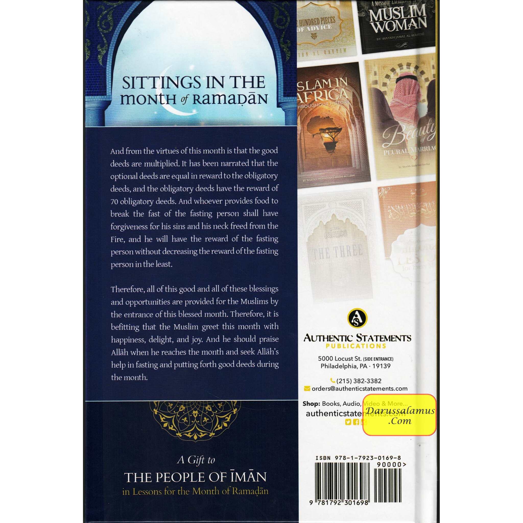 Sittings In The Month Of Ramadan & A Gift To The People Of Iman In Lessons For The Month Of Ramadan By Shaykh Saalih al-Fawzaan (Hardcover)、mySite、topwebapps