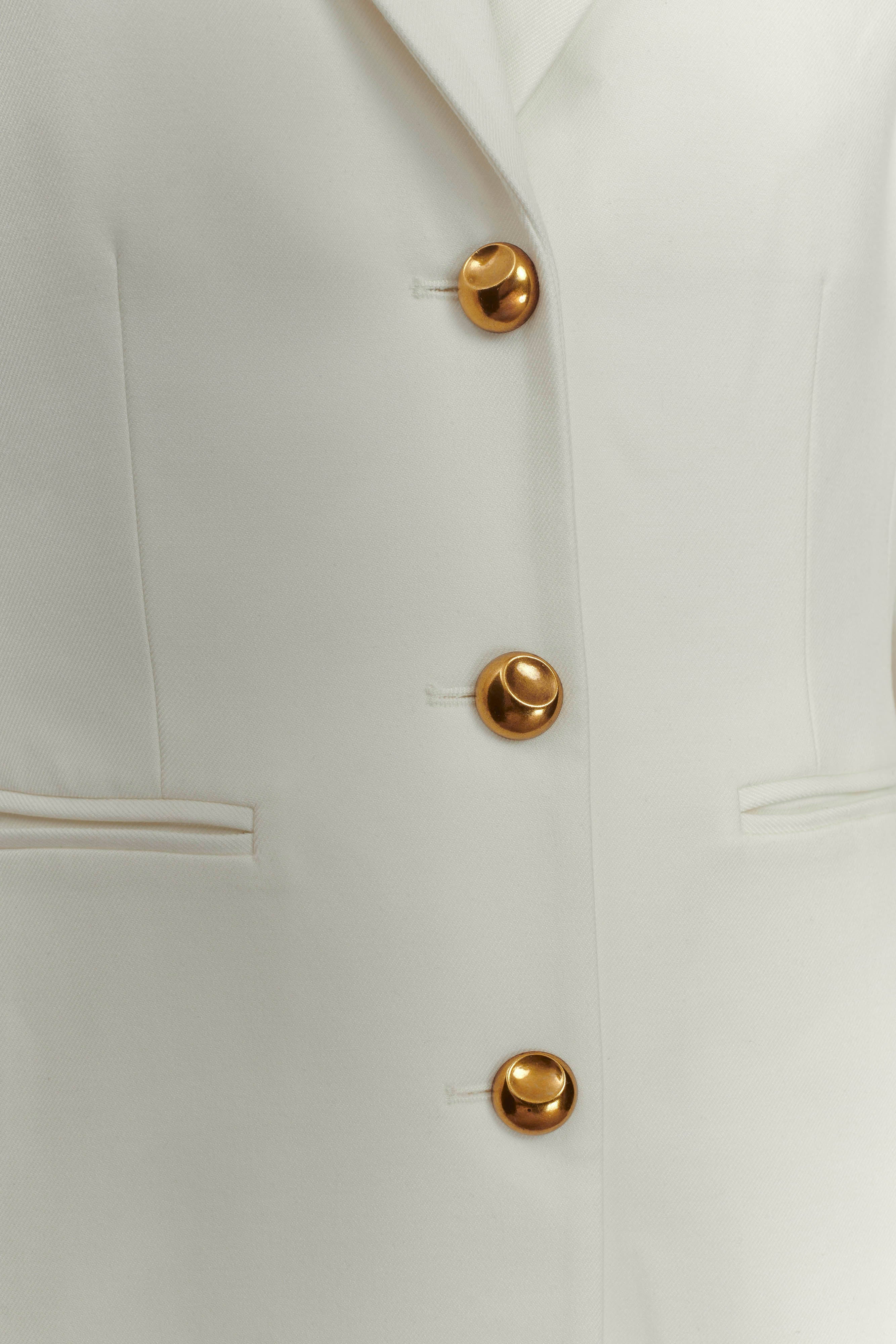 Bellamy Cinched Blazer - Ivory、mySite、solidvoid