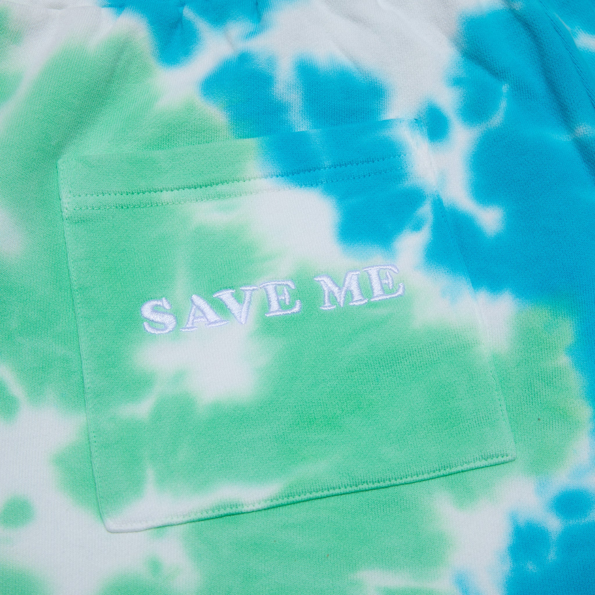  Save the World Sweatshorts (Aqua/Green Tie Dye)、mySite、merchandisen