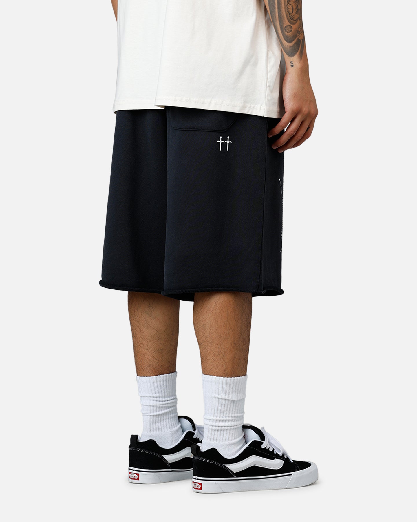 Saint Morta Warrior Baggy Sweat Shorts Washed Black、mySite、zt4zffjzw