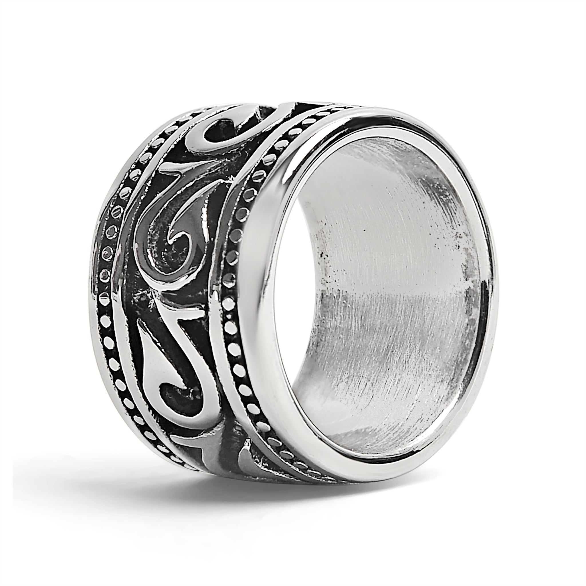 Detailed Tribal Stainless Steel Ring / SCR4017、mySite、dreamappss