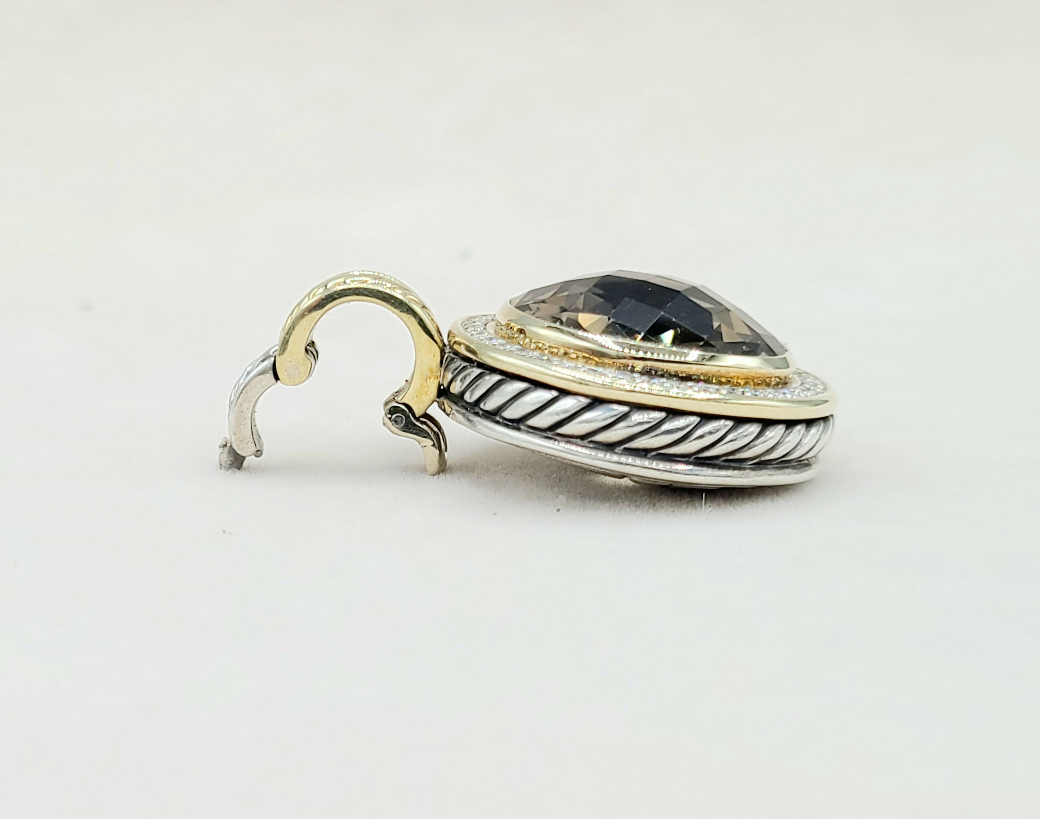 David Yurman Cerise Pendant Smoky Quartz, Diamonds & Gold、mySite、hinf8tx79