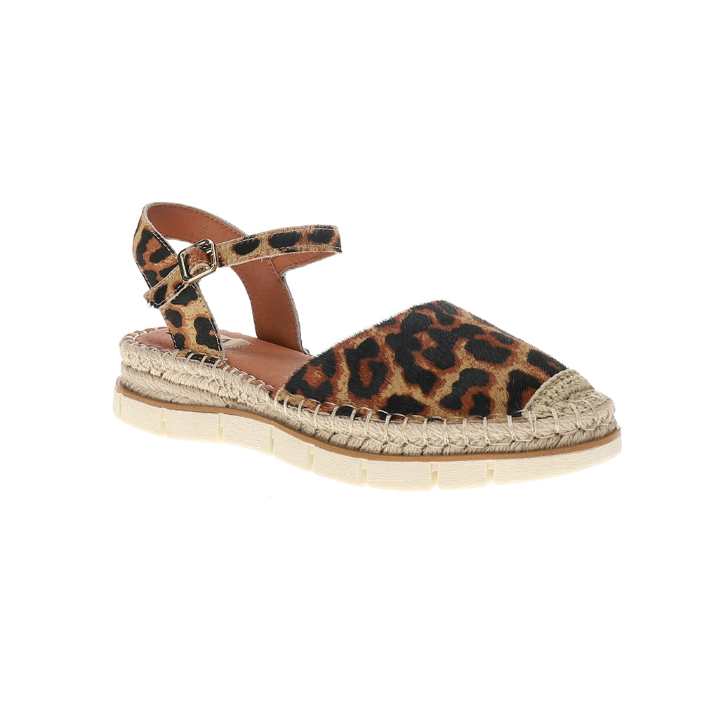 Verona Leopard Print Espadrille Ankle Strap Flats、mySite、gtrtttuynbv