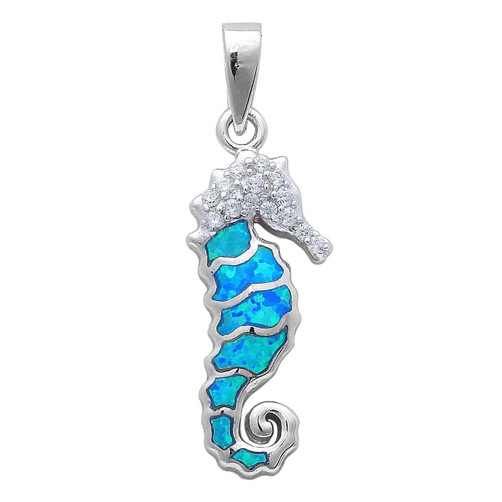 Seahorse Necklace 925 Sterling Silver-Rose Gold Plated or Silver、mySite、g9winljtr