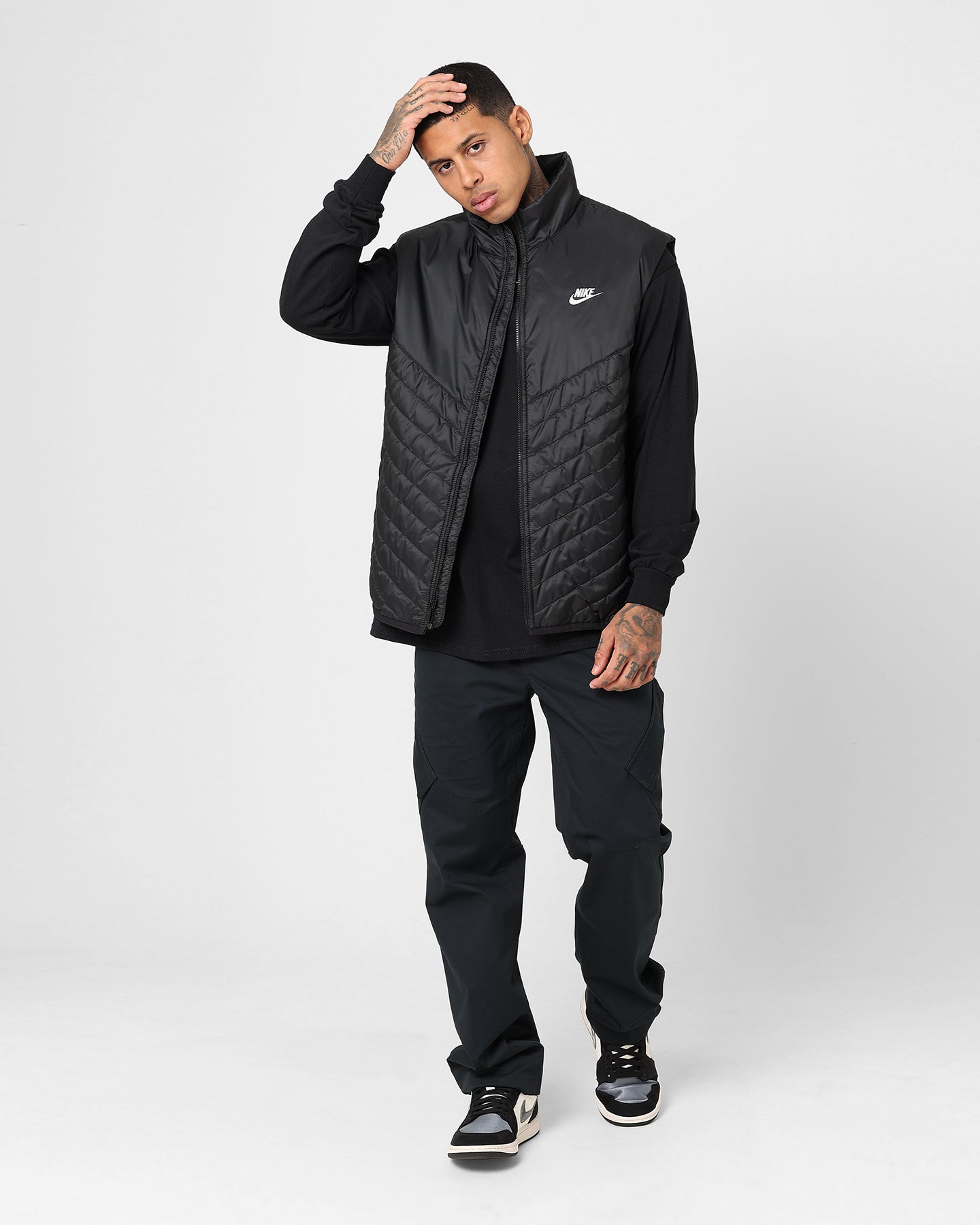 Nike Therma-FIT Windrunner Midweight Puffer Vest Black/Black/Sail、mySite、zt4zffjzw