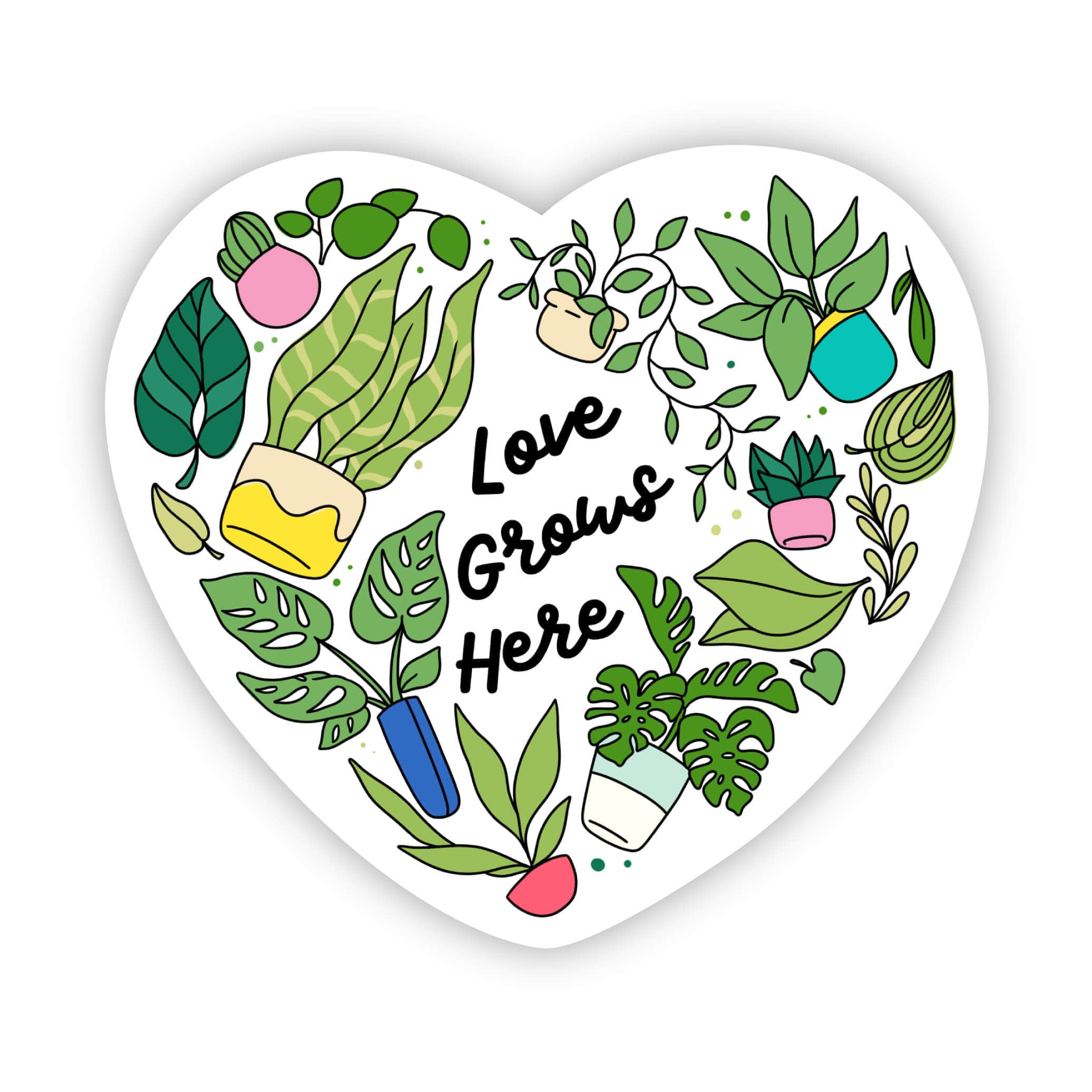  Love Grows Here Plant Sticker、mySite、elrpsem3k