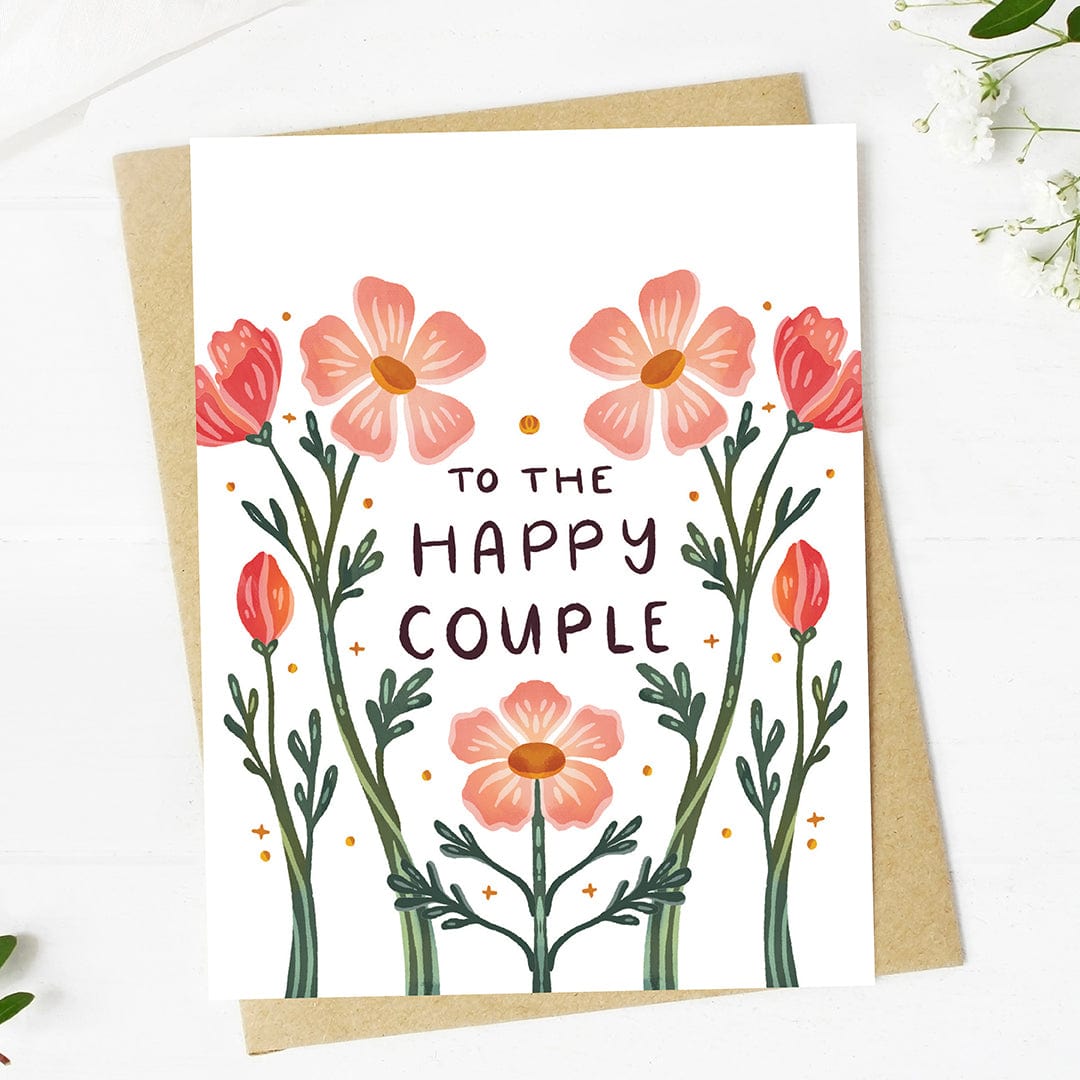  To the happy couple Floral Pattern Wedding Card、mySite、ghnorth