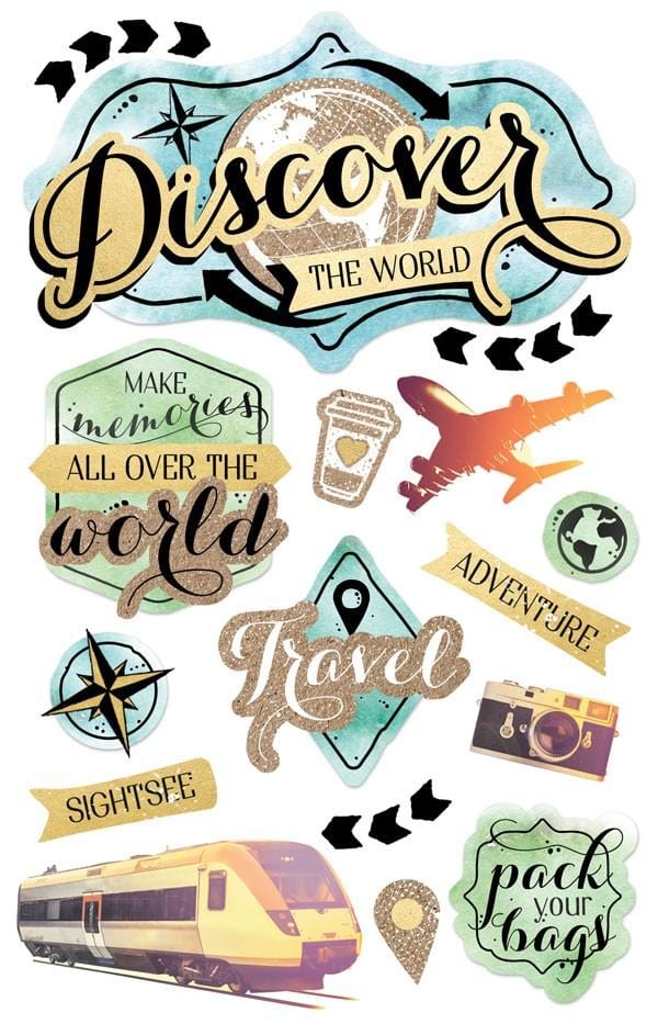  Scrapbook Stickers - 3D Discover the World、mySite、ghnorth