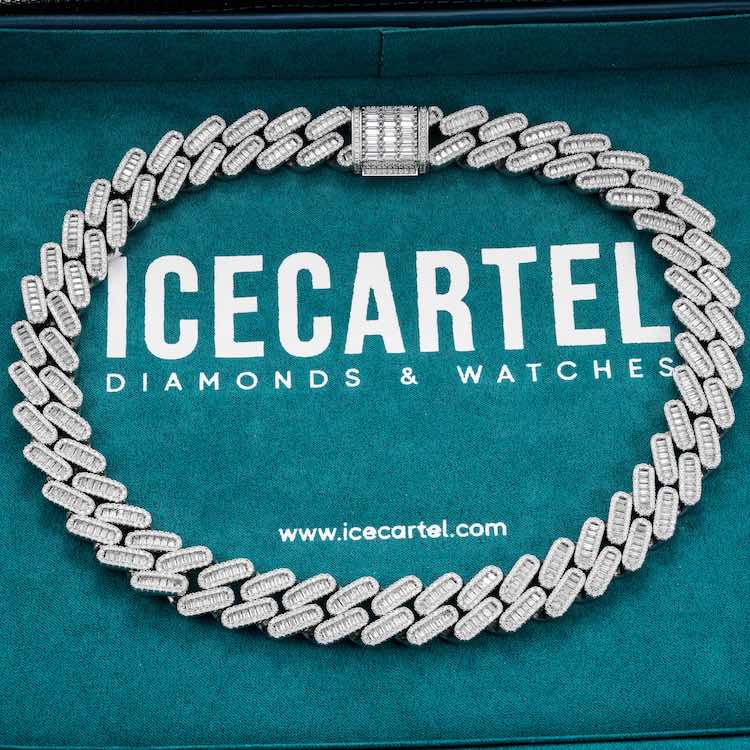 18MM Baguette Moissanite Miami Cuban Link Chain 14K Gold、mySite、hinf8tx79