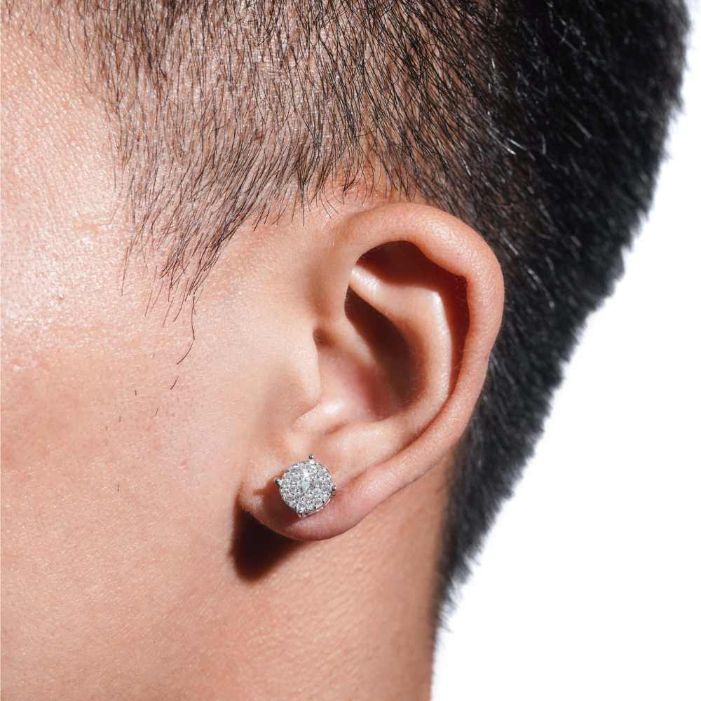 Double Halo Prong Moissanite Earrings 14K Gold、mySite、hinf8tx79