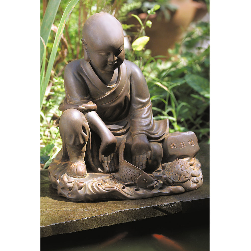 'May All Beings Be Free' Garden Monk Statue, Small、mySite、topwebapps