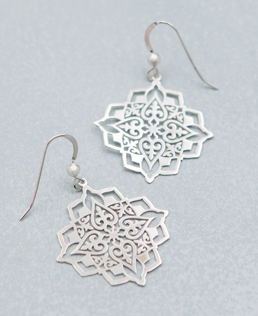 Sterling Silver Mandala Earrings、mySite、topwebapps