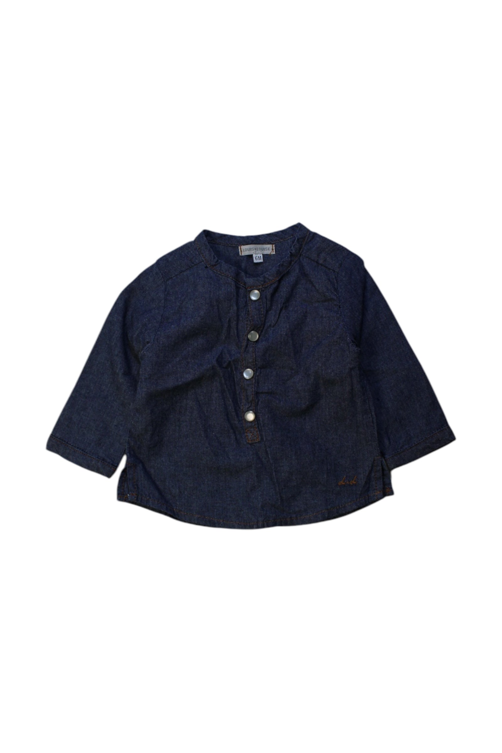 Louis Louise Long Sleeve Denim Shirt 3-6M、mySite、g9winljtr