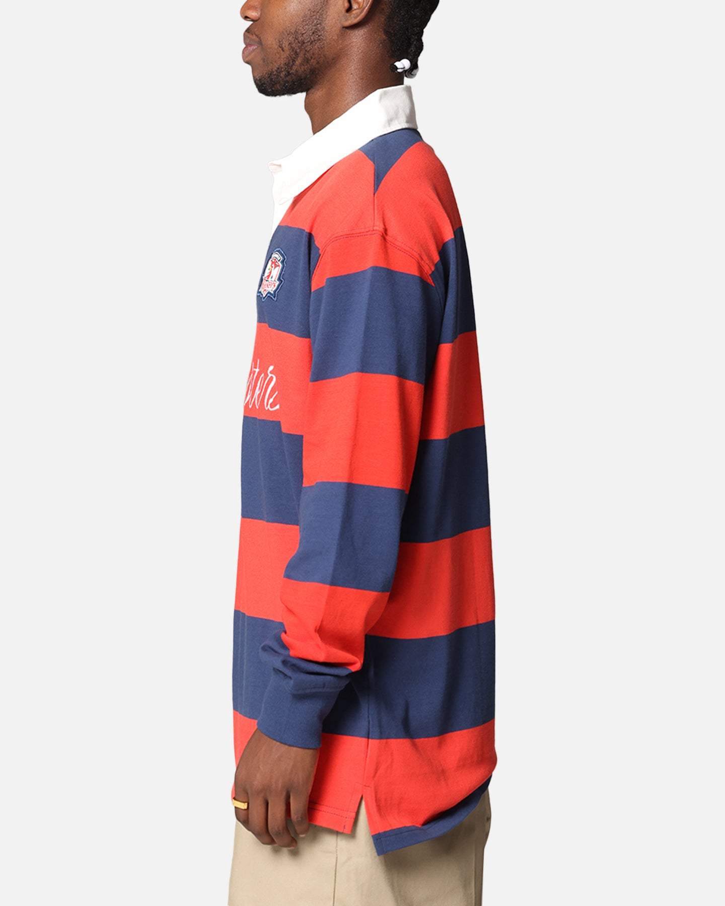 Bleacher Athletic Sydney Roosters NRL Stripe Rugby Polo Shirt Official Team Colour、mySite、zt4zffjzw