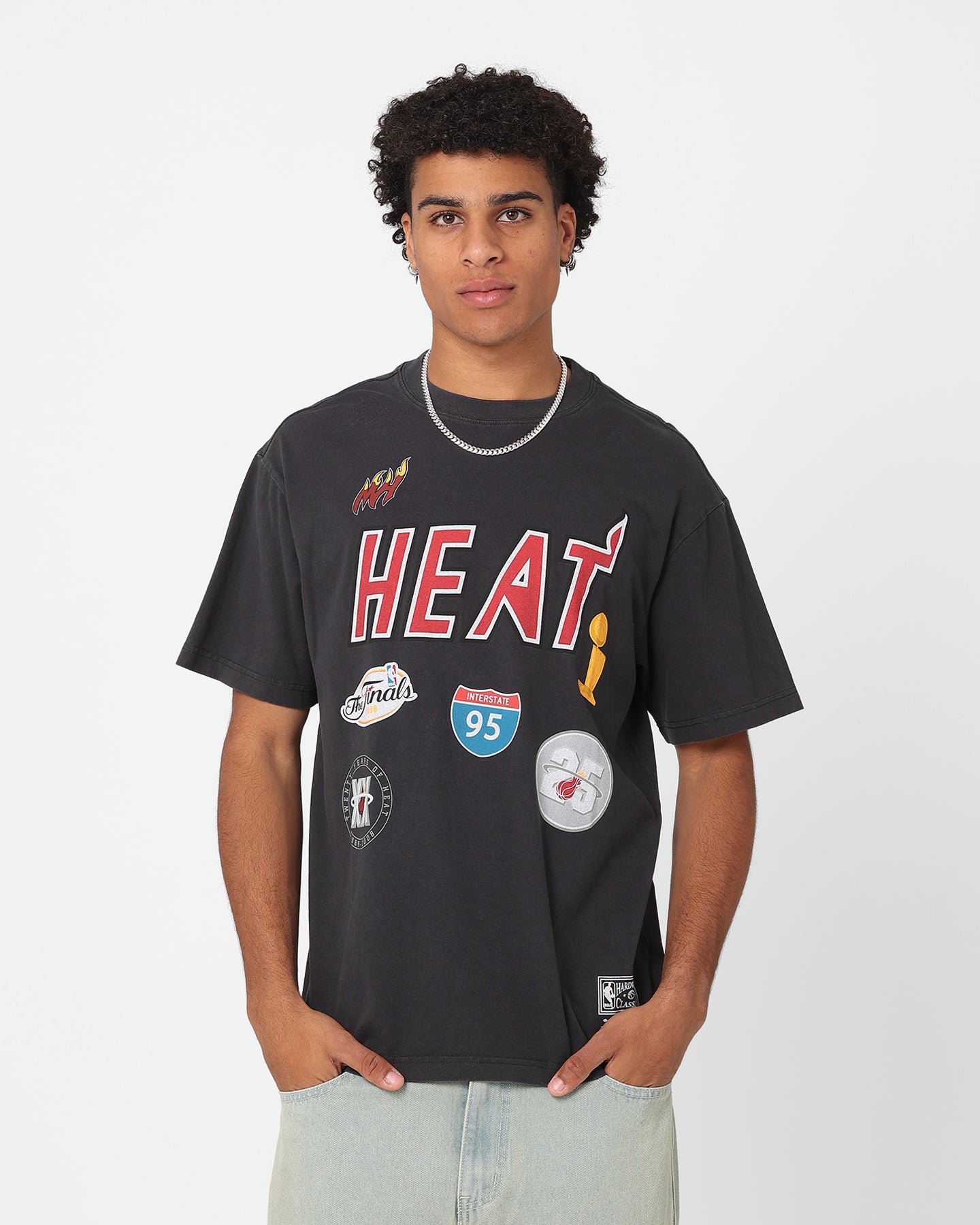 Mitchell & Ness Miami Heat Highway Logo T-Shirt Vintage Black、mySite、zt4zffjzw