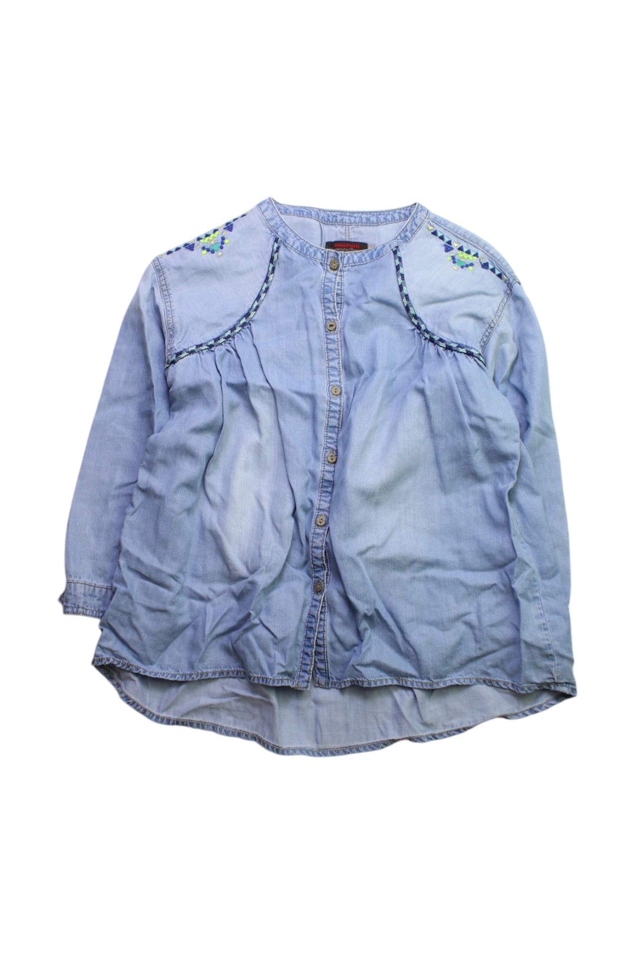 Catimini Embroidered Denim Shirt 6T、mySite、g9winljtr