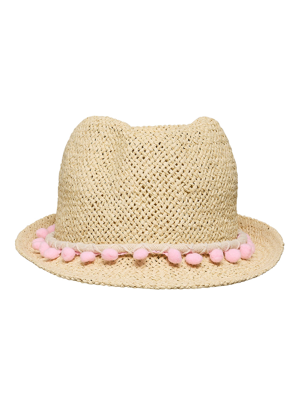 Snapper Rock Kids' Pink Pompom Fedora Hat、mySite、noshort