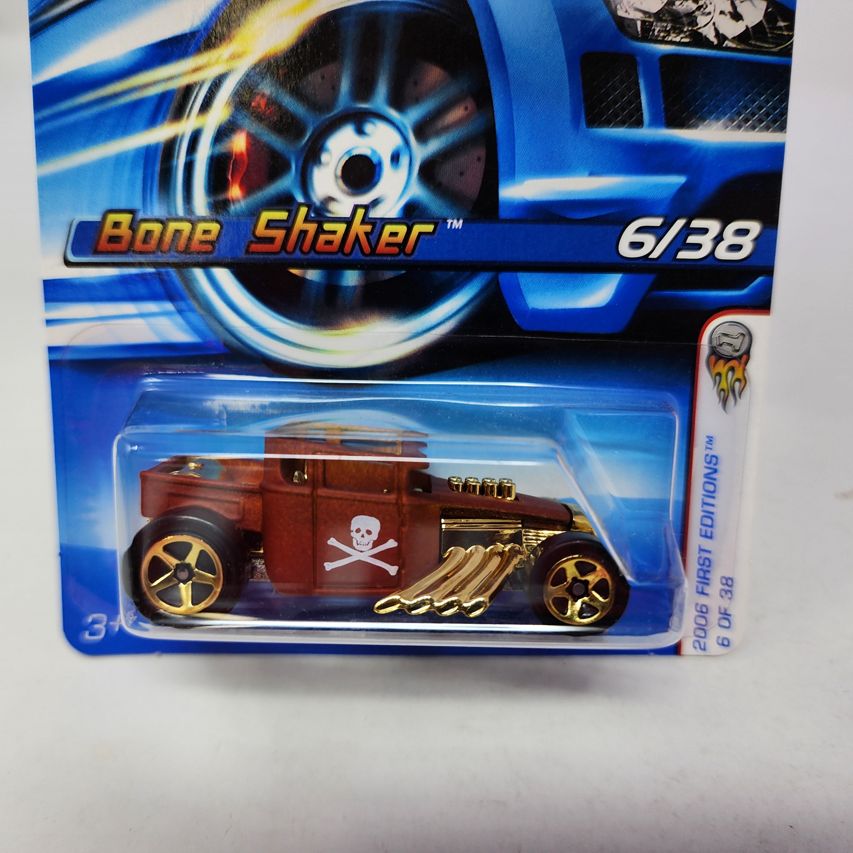 Bone Shaker #6 * Brown w/ Gold 5sp Rims * Hot Wheels 2006、mySite、hgirdovlk
