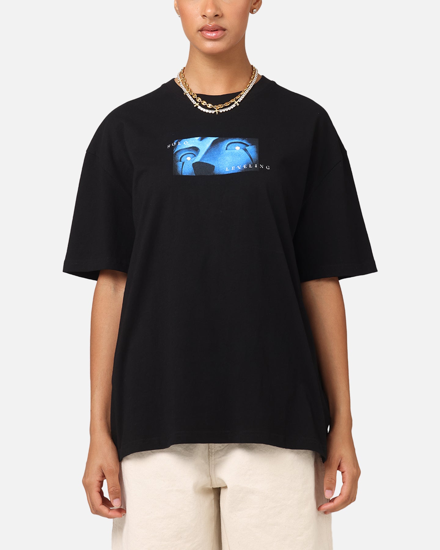 Goat Crew X Solo Leveling Statue Of God Heavy T-Shirt Black、mySite、zt4zffjzw