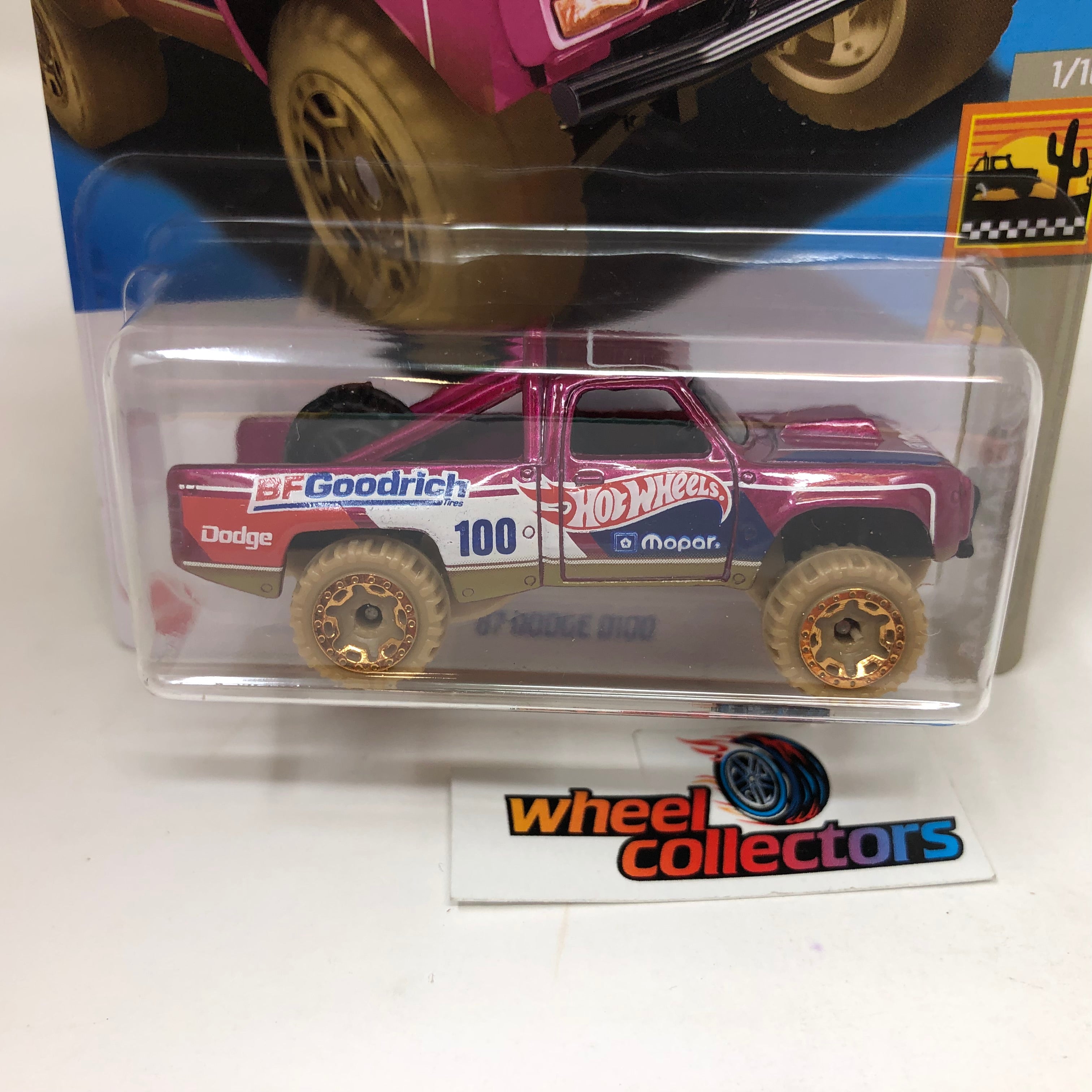 '87 Dodge D100 #181 * Pink * 2023 Hot Wheels Case K、mySite、hgirdovlk