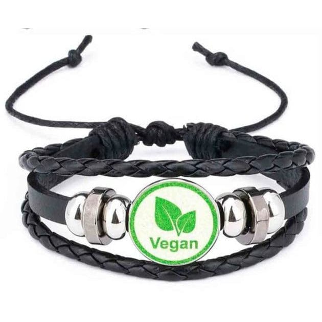 Unisex Vegan Faux Leather Multi-layer Bracelet Spread the Message of Compassion!、mySite、g9winljtr