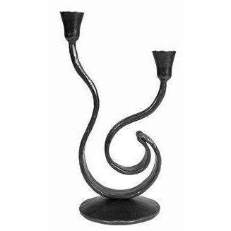 Blackthorne Forge Dramatic Iron Curved Candlesticks、mySite、topwebapps