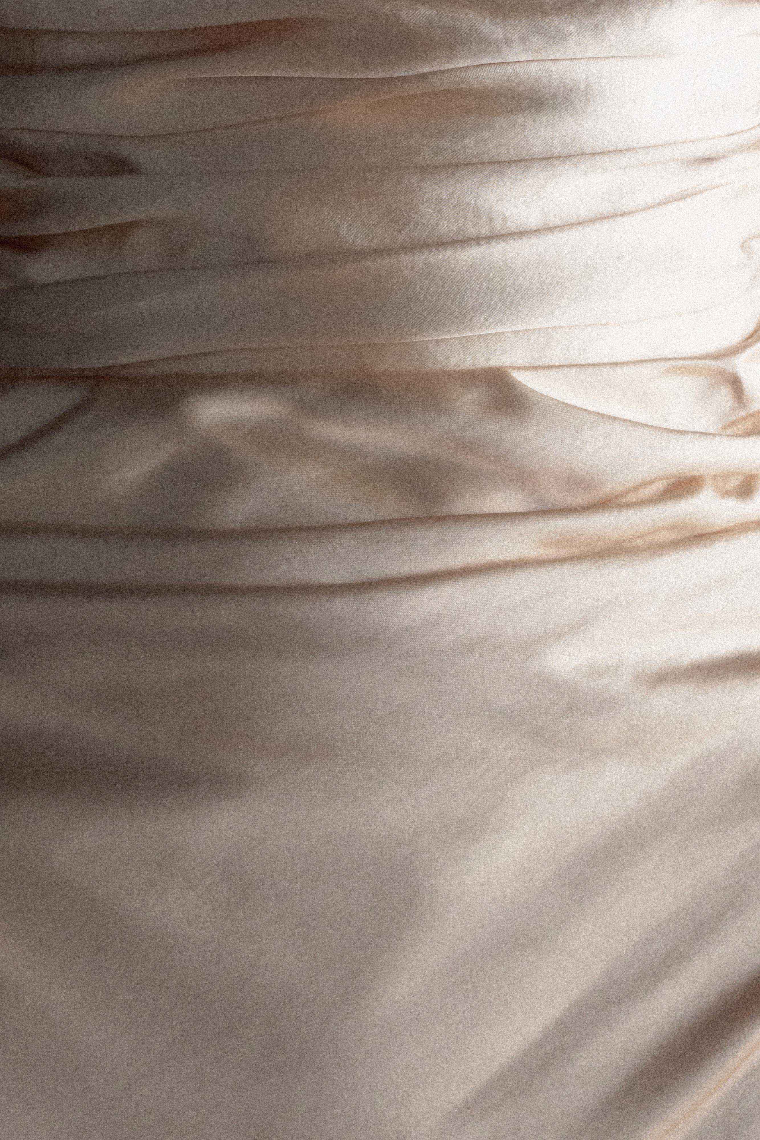 Cedar Strapless Satin Maxi Dress - Blush Gold、mySite、solidvoid