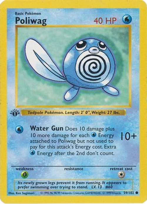 Poliwag - 59/102 - Common 1st Edition、mySite、waistdrama