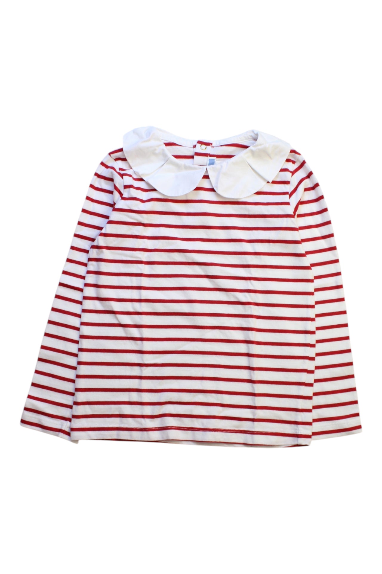Jacadi Striped Peter Pan Collar Long Sleeve Top - 6T、mySite、g9winljtr