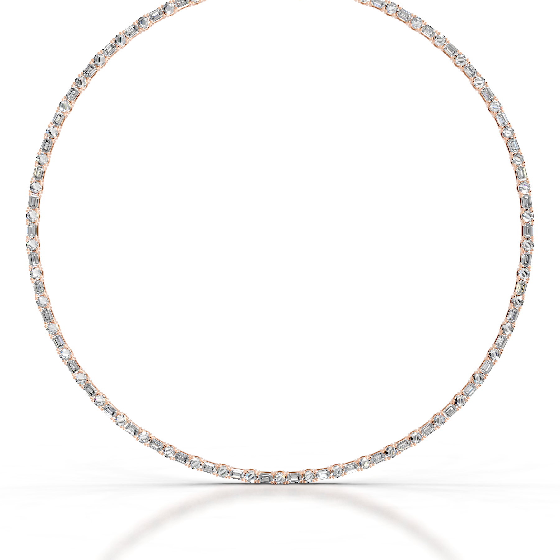 Isadora Lab Grown Diamond Tennis Collier (15 Carat) -14K Rose Gold、mySite、hinf8tx79
