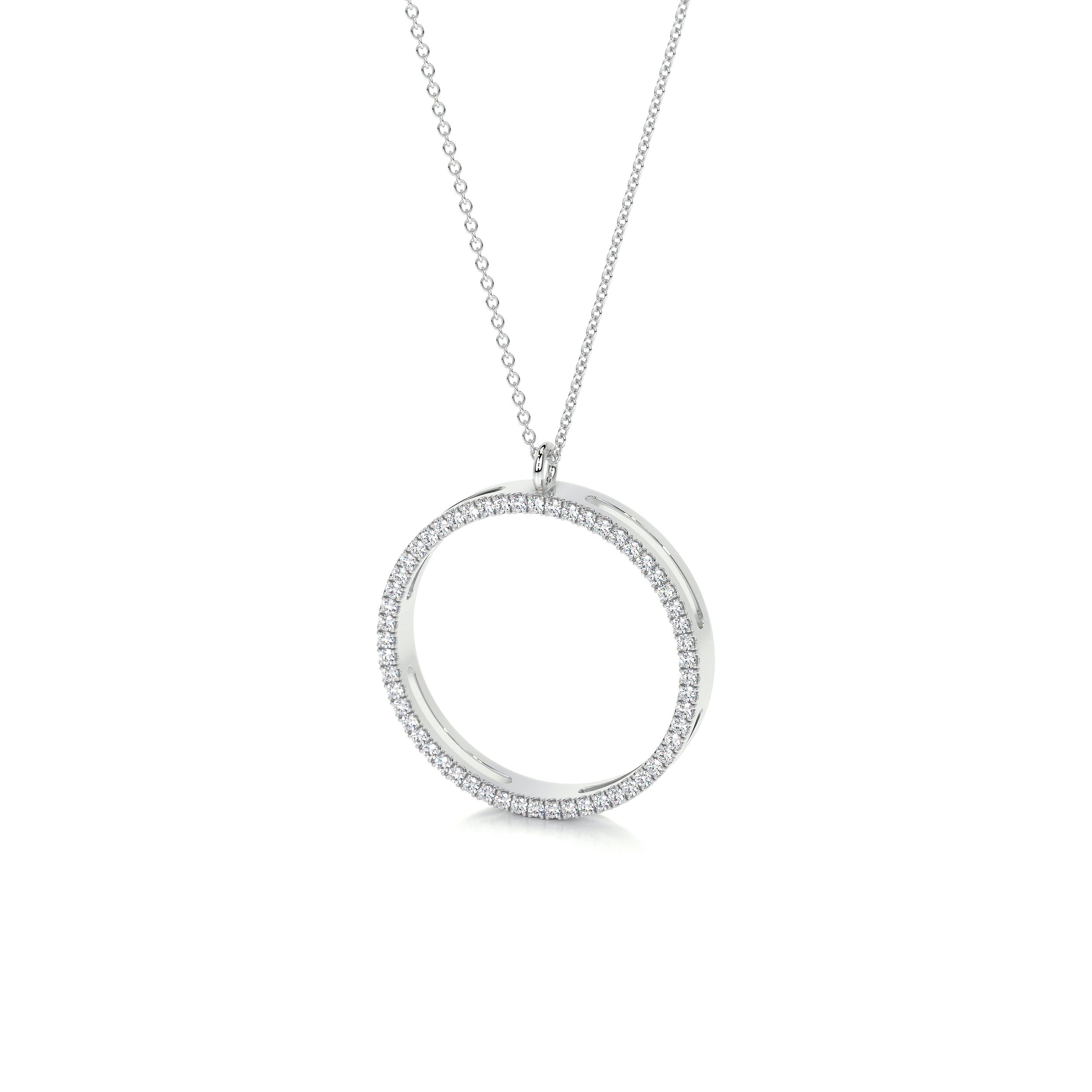 Cali Hoop Lab Grown Diamond Pendant (0.3 Carat) -18K White Gold、mySite、hinf8tx79