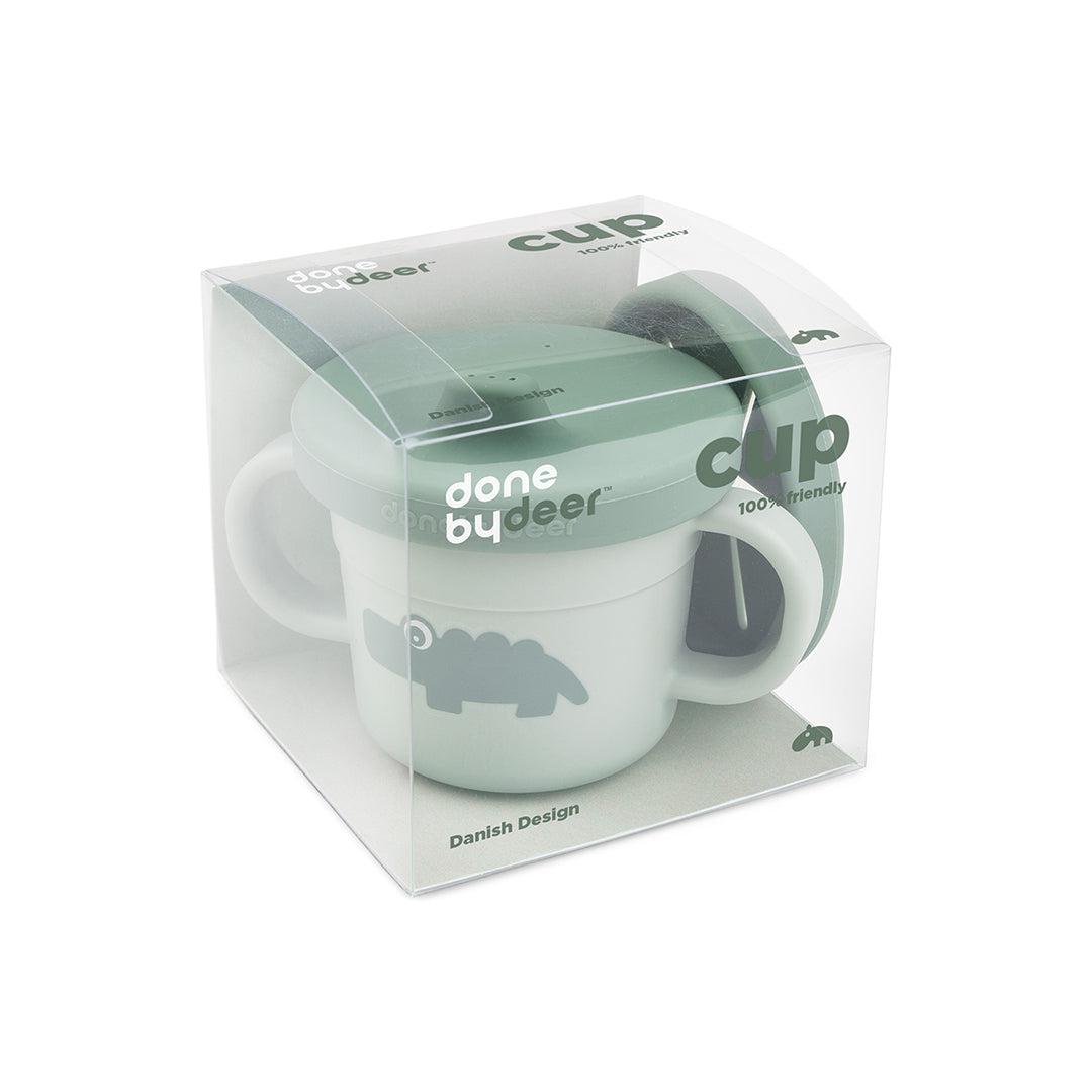  Done by Deer Foodie Spout/Snack Cup - Green - Croco、mySite、merchandisen