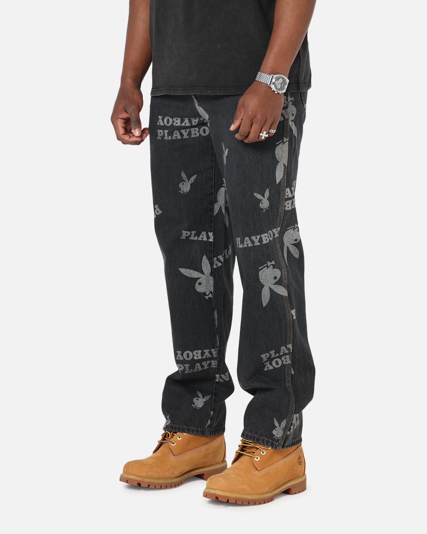 Playboy Mess Denim Jeans Washed Black、mySite、zt4zffjzw